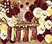 Graduation Decorations Maroon Gold 2025/Burgundy Maroon Graduation Party Decorations/Fall Bridal Shower Decorations/Burgundy Gold Balloons/Birthday Party Decor for Women Fall