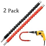 VETOMILE 2 Pack 11.8 Inch Flexible Drill Bit Extension with Screw Drill Bit Holder Flexible Shaft