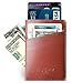 Slim RFID Wallets for Men Leather - Front Pocket Card Holder Sleeve - RFID Blocking,Tan Csct,OneSize