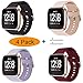 Xilaiw 4 Packs Bands Compatible with Fitbit Versa/Versa2/Versa Lite for Women and Men, Soft Replacement Wristband Waterproof Sport Strap for Fitbit Versa Smart Watch