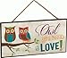 Owl You Need Is Love Two Owls on Branch Decorative Hanging Sign - Made in USA