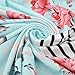 2017 Women's Spring Summer Floral Print Striped Short Sleeve T Shirts Loose Casual Tops,Green,Medium