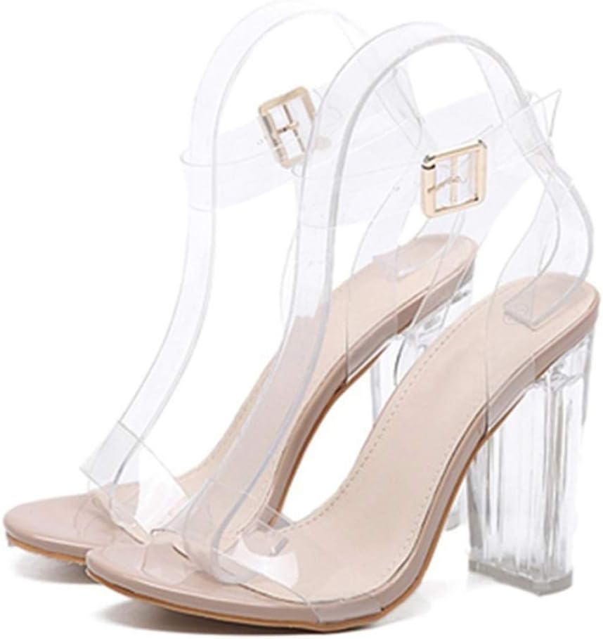 transparent heels amazon
