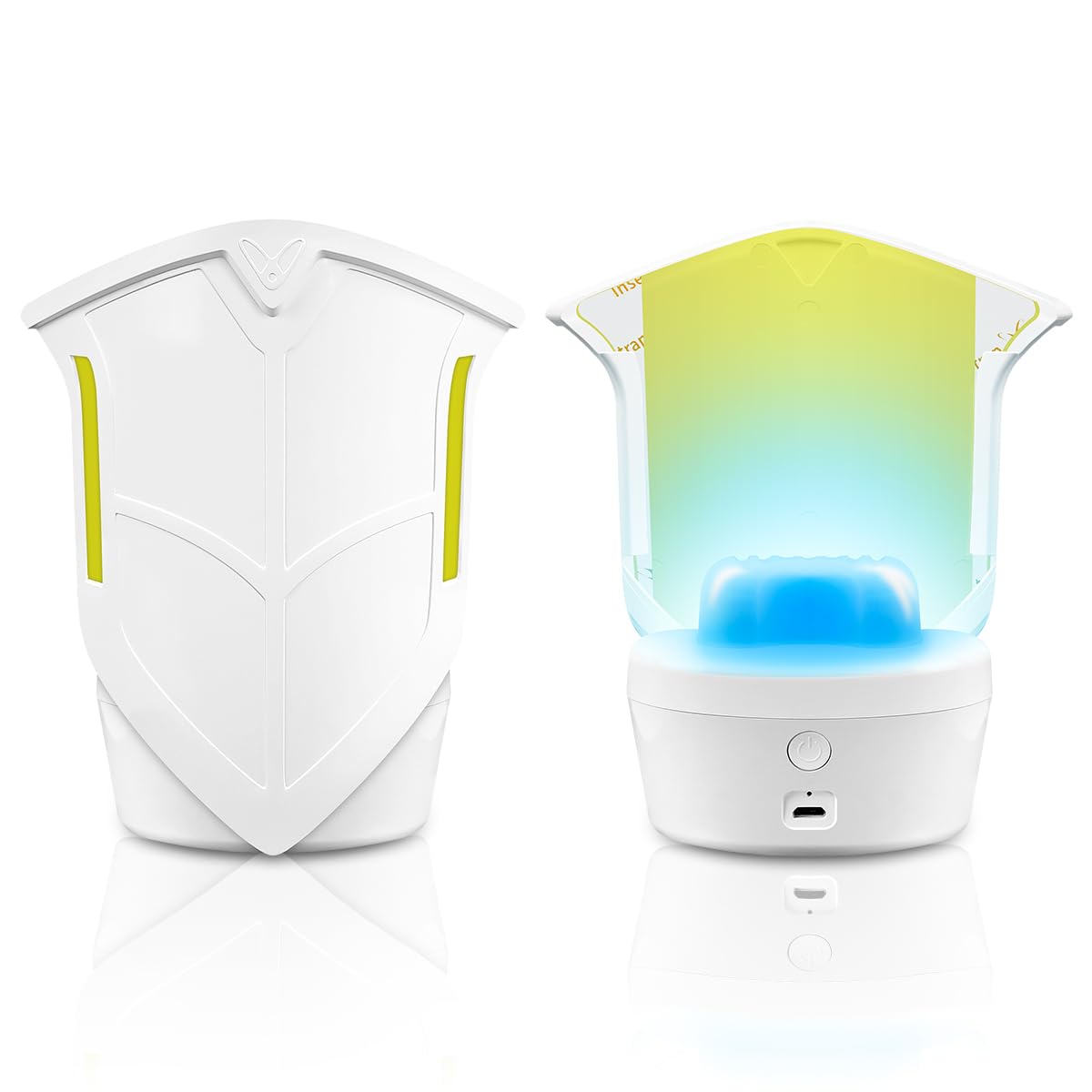 VVFLED Insect Fly Trap Light, New USB Rechargeable Insect Light Trap for Fruit Fly Gnat Flea Catcher Killer Trap, Easy Carry Indoor Outdoor Travel Camping, Safe and & Quiet (1 Device+4 Refills)