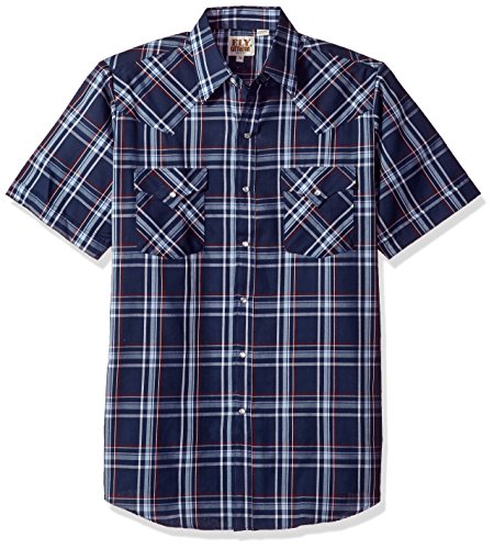 Short Sleeve Plaid Western Shirt 