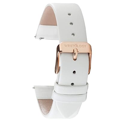 Wristology White Leather 20mm Watch Band - Quick Iceland | Ubuy display picture 2