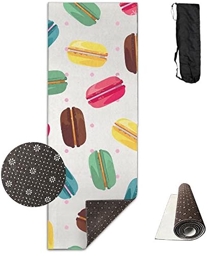 Cute Macaron Pattern Yoga Mat Towel For Bikram/Hot Yoga, Yoga And Pilates, Paddle Board Yoga, Sports, Exercise, Fitness Towel