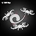 Beebeerun WiFi FPV Quadcopter Drone with Camera Live Video 2.4GHz Headless Mode Altitude Hold One-Key Function VR Headset-Compatible Gravity Induction Damage Resistance (White Drones with Camera)