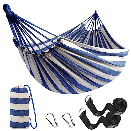 Garden Cotton Hammock Comfortable Fabric Hammock with Tree Straps