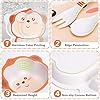 H-HOMEWINS-5-Piece-Kids-Dinner-Set-Eco-Friendly-Bamboo-Tableware-Includes-Plate-Bowl-Cup-Fork-Spoon-Dishwasher-Safe-Dinnerware-for-Baby-Children-Monkey H HOMEWINS 5-Piece Kids Dinner Set Eco-Friendly Bamboo Tableware Includes Plate Bowl Cup Fork Spoon Dishwasher Safe Dinnerware for Baby Children (Monkey)