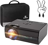 VANKYO Leisure 410 Portable Projector with 2600 Lux, Support HD 1080P, Mini Projector with Dual-Fan Cooling System,Compatible with HDMI/VGA/USB/SD/AV for Home Entertainment, Party, Video Game, Outdoor Activities and More (Black)
