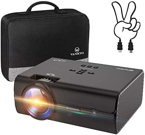 VANKYO Leisure 410 Portable Projector with 2600 Lux, Support HD 1080P, Mini Projector with Dual-Fan Cooling System,Compatible with HDMI/VGA/USB/SD/AV for Home Entertainment, Party, Video Game, Outdoor Activities and More (Black)