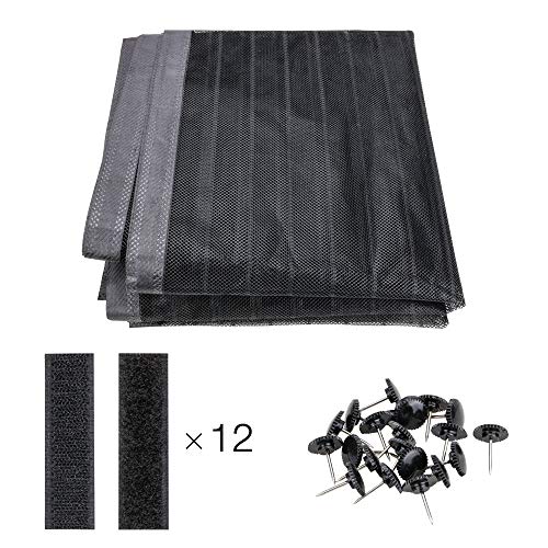 Magnetic Screen Door, KOMAKE Door Screen Curtain Hands Free Mesh Screen Partition Keep Bugs Out Pet and Kid Friendly, Fits Door Size up to 36" x 82" Max- Black … (Polyster)