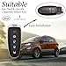 Vitodeco Genuine Leather Cover Keyless Entry Remote Smart Key Fob Case Compatible for Ford (Black)