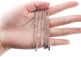 Generic 100Pcs Metal Ball Bead Chain Keyring Extender 5.9in Silver Iron view 5
