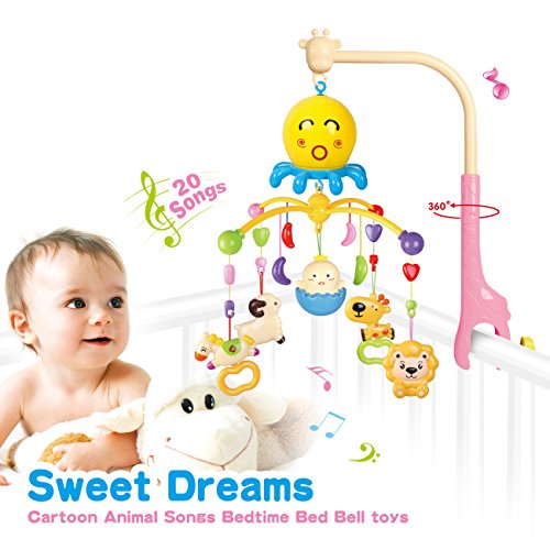 image for EXERCISE N PLAY Dreamful Bed Ring, Musical Crib Musical Mobile Bed Bel