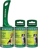 Evercare Pet Hair Extra Sticky Lint Roller with 2 Refills, New Ergo Grip, 220 Total Sheets (220 Sheets)