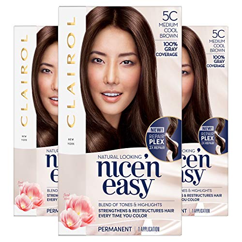 Clairol Nice N Easy Permanent Hair Color 5c Medium Cool Brown 3