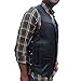 2Fit Men's Black Genuine Leather 10 Pockets Motorcycle Biker Vest New S To 6XL (Large (CHEST 42 INCHES))