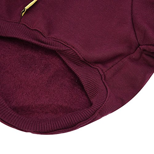 Puppy Clothes WEUIE Small Pet Dog Clothes Fashion Costume Puppy Cotton Blend T-Shirt Apparel (L, Red) - Thumbnail 2