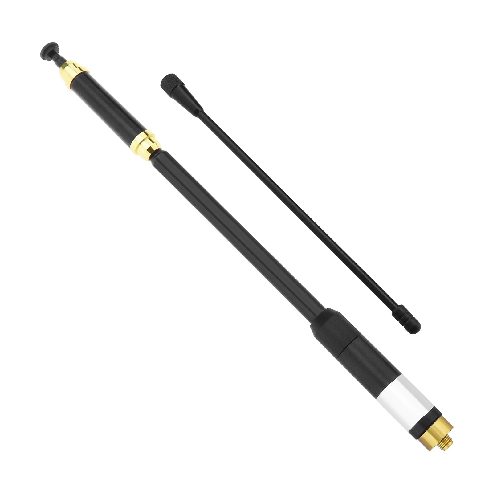 ECSiNG SMA-Female Retractable Antenna AL-800 Dual Band VHF/UHF 144/430 MHz Compatible with Baofeng Compatible with Quansheng Walkie-Talkies
