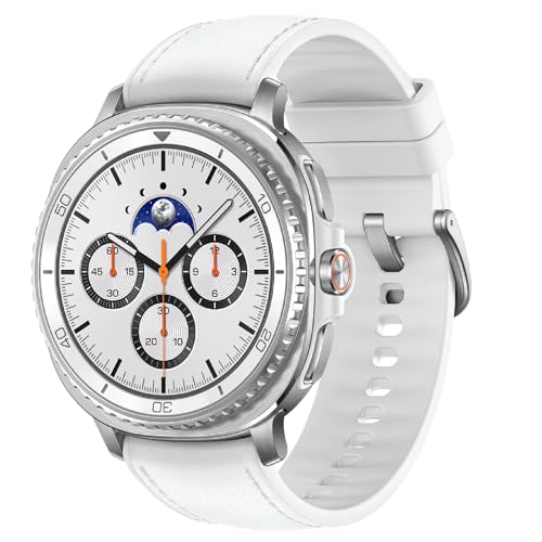 Samsung Galaxy Watch 8 Classic (2025) 46mm Bluetooth Smartwatch, Cushion Design, Rotating Bezel, Quick Button, Sleep Coaching, Running Coach, Energy Score, White [US Version, 2 Yr Warranty]