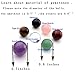 Top Plaza 7 Chakra Star Group Rock Healing Energy Gemstone Crystal Balls Statue Figurines Array on Obsidian Stand, for Chakra Healing, Devination, Home Decor(16 MM Balls Obsidian Stand)