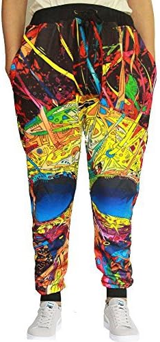 Lemonworld Christmas Men/Women Unisex 3D Printed Digital Pants Casual Gym Sports Jogger Pants With Drawstring Galaxy Graphric Baggy Sweatpants For Halloween Costume Party (XL, 8)
