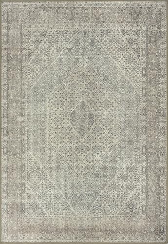 artyrugs Machine Washable Rug Rug, 240x330cm, 75% Recycled Cotton, Short Pile, Non-Slip Backing, Non-Shedding, Suitable for Bedroom, Kitchen, Hallway, Office, Large, Antique Sand
