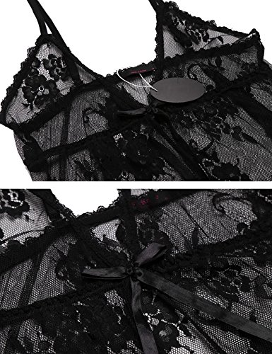 Meflying Women Chemises Sexy Babydoll Lingerie, Mini Sleepwear Strappy Erotic Dress