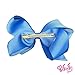 JoJo Siwa Signature Collection Blue Hair Bow With Overall Rhinestones and Studded Bow Pendant Earrings and Necklace Gift Set