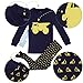 Bluenido 2-Piece Kids Summer Pajamas - 100% Cotton Pajama Set - Tag-Free Sleepwear Boys Pjs - Snug Fit Boy Clothes (12M - 8Y) Navy/Yellow