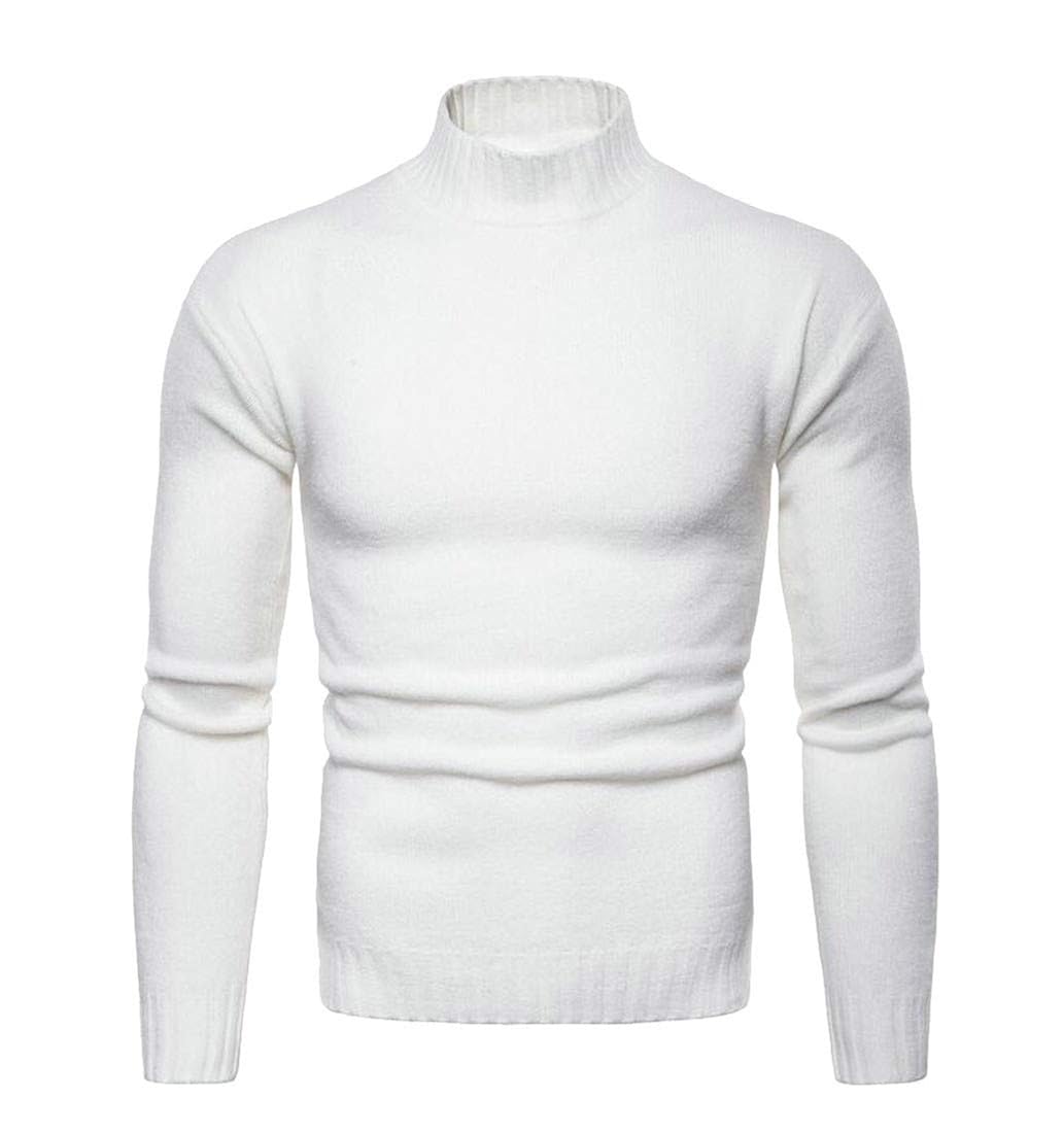 C/&H Men Jumper Basic Knitted Pullover Solid Slim Sweaters