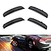 iJDMTOY Smoked Lens Amber/Red Full LED Side Marker Light Kit For 2015-up Dodge Charger, Powered by Total 180-SMD LED, Replace OEM Sidemarker Lamps