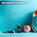 +MD Diabetic Socks for Men Women-6 Pairs Ankle Non-Binding Extra Wide, Seamless Circulator Socks for Edema 13-15 White