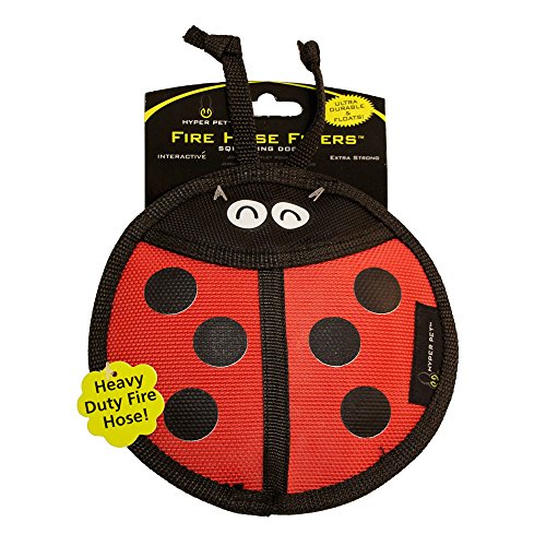 Hyper Pet Firehose Flyers Ladybug Durable Squeaky Dog Toy