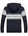 Lentta Men's Casual Slim Fit Full Zip Up Fleece Lined Hooded Cardigan Sweaters W Pockets