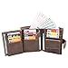 Trifold Wallets Men Card Holder Genuine Leather Wallet with Double ID Windows