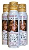 Jerome Russell Temporary Hair Color Spray Highlights - Shampoos Out - 3 Cans for 1 Low Price! (Gold Blonde)