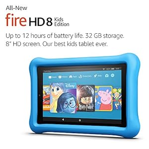 All-New Fire HD 8 Kids Edition Tablet, 8" Display, 32 GB, Blue Kid-Proof Case