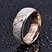 King Will Meteor 8mm Titanium Wedding Band Ring Rose Gold Plated Meteorite Domed Polished