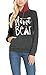 Coutgo "Mama Bear" Letter Print Pullover Hoodies Splicing Color Sweatshirt