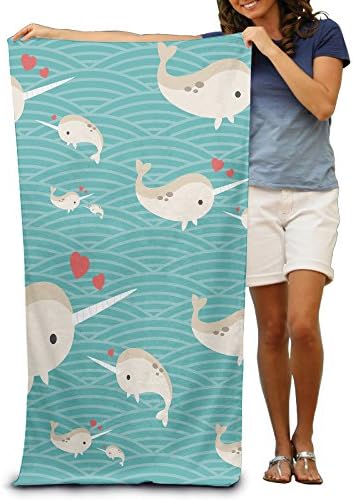 Love Baby Narwhal Adults Cotton Beach Towel 31" X 51"