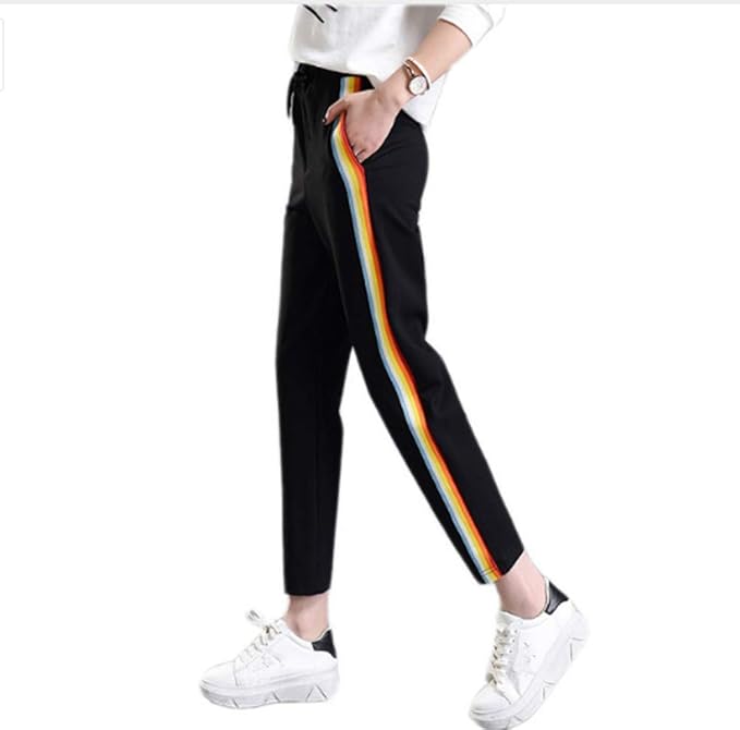 rainbow stripe sweatpants mens