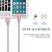 COCOFU (3Pack) Micro USB Cable, 3/6/10FT Extra Long Nylon Braided Universal Micro USB Charger High Speed Sync&Charge Cord Wire for Android, Samsung, HTC, Motorola,Sony,LG,Tablet and More (Rose)