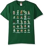 Nintendo Men's Pixel Cast T-Shirt, Kelly, Large