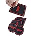 Autou Door Mats Gate Slot Cup Mat Red 16Pcs for Jeep Renegade 2016 2017