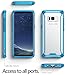 Poetic Affinity Slim Fit Galaxy S8 Plus Case With Anti-Slip Side Grip and Reinforced Corner Protection Bumper for Samsung Galaxy S8 Plus Blue/Clear