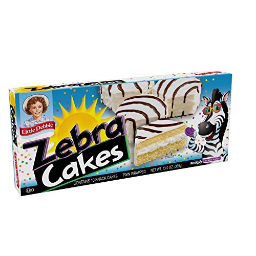 LITTLE DEBBIE ZEBRA CAKES, 10 TWIN-WRAPPED CAKES, 13.0 OZ BOX