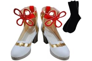 TKIEIO Qiqi Cosplay Shoes Keqing Boots Anime Characters Cosplay Shoes Cos Performance